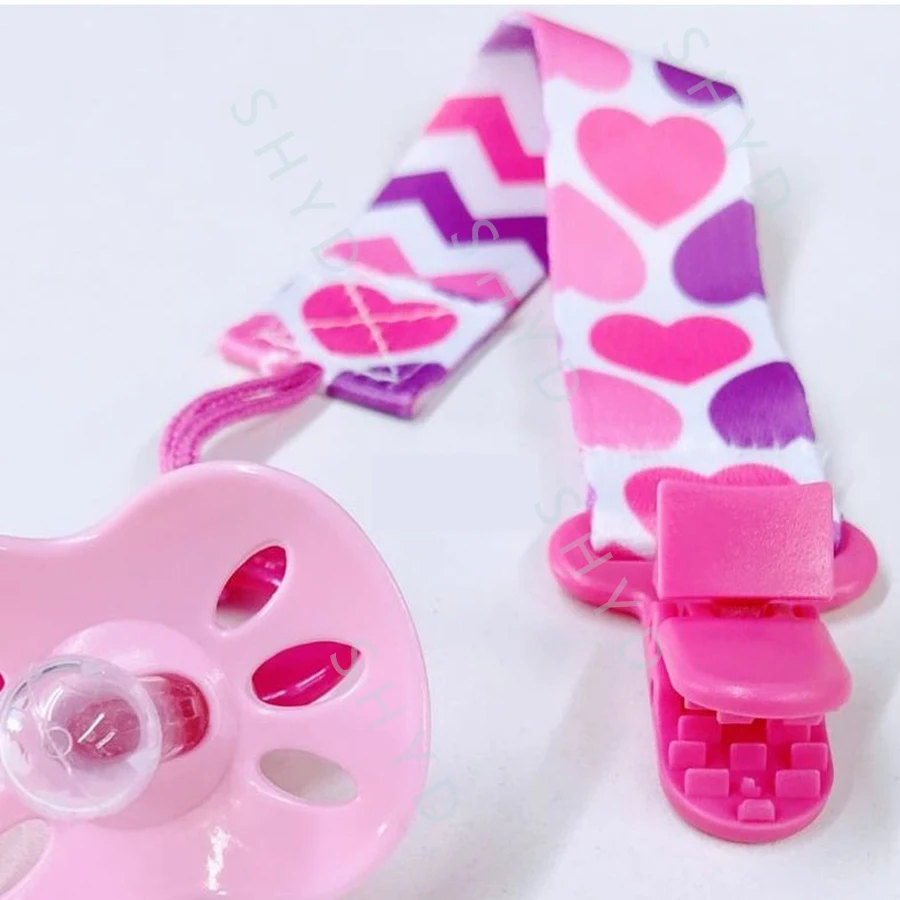 AliExpress 4pcs/set Newborn Pacifier Chain Clip Double-sided Printed Pacifier Belt Pacifier Holder Infant Feeding, view 3