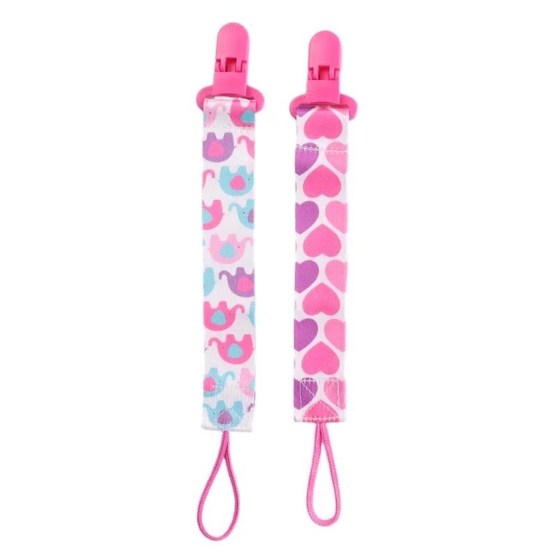 AliExpress 4pcs/set Newborn Pacifier Chain Clip Double-sided Printed Pacifier Belt Pacifier Holder Infant Feeding, view 5