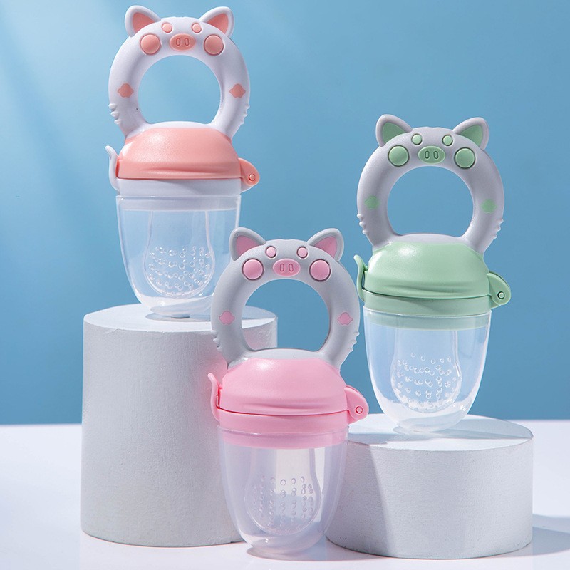 AliExpress 4pcs/set Silicone Fruit & Vegetable Feeder for Infants and Toddlers 6-36 months Food Grade Teething & Feeding Pacifier, view 5