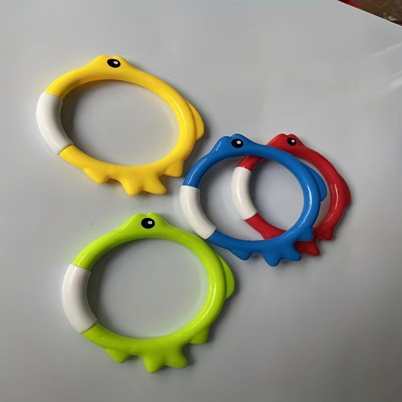 AliExpress 4Pcs Underwater Swim Training Gear With Fish-Shaped Retrieval Rings Diving Rings Set Floatable PVC Pool Toys For Adults/Kids, view 6