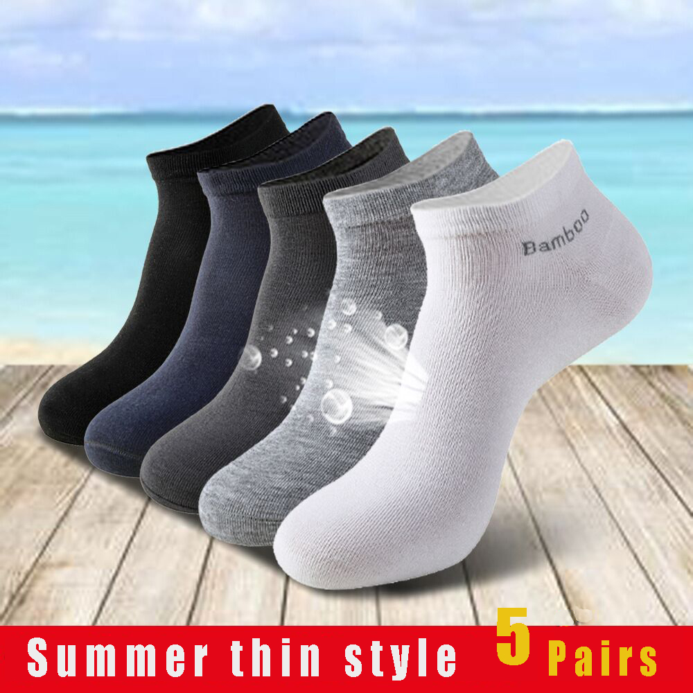 AliExpress Bamboo Fiber Ankle Socks for Men and Women (5-Pair), view 3