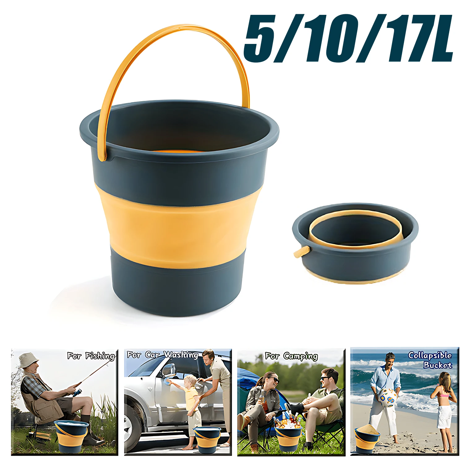 AliExpress Collapsible Silicone Bucket (5L, 10L, 17L)