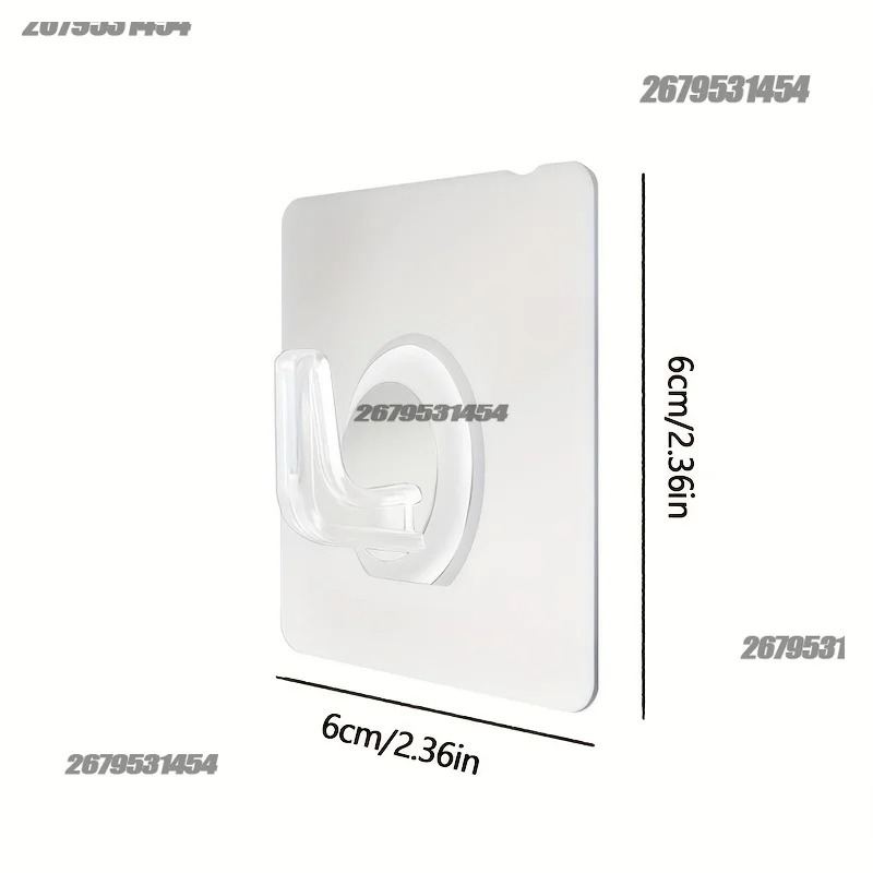 AliExpress Self-Adhesive Transparent Wall Hooks, view 2