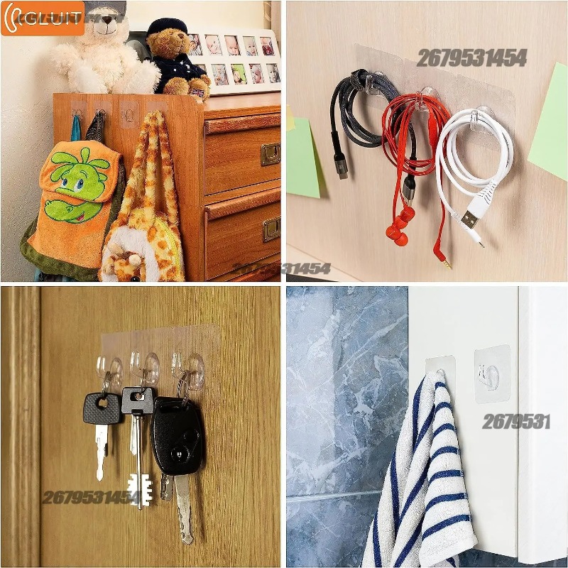 AliExpress Self-Adhesive Transparent Wall Hooks, view 3