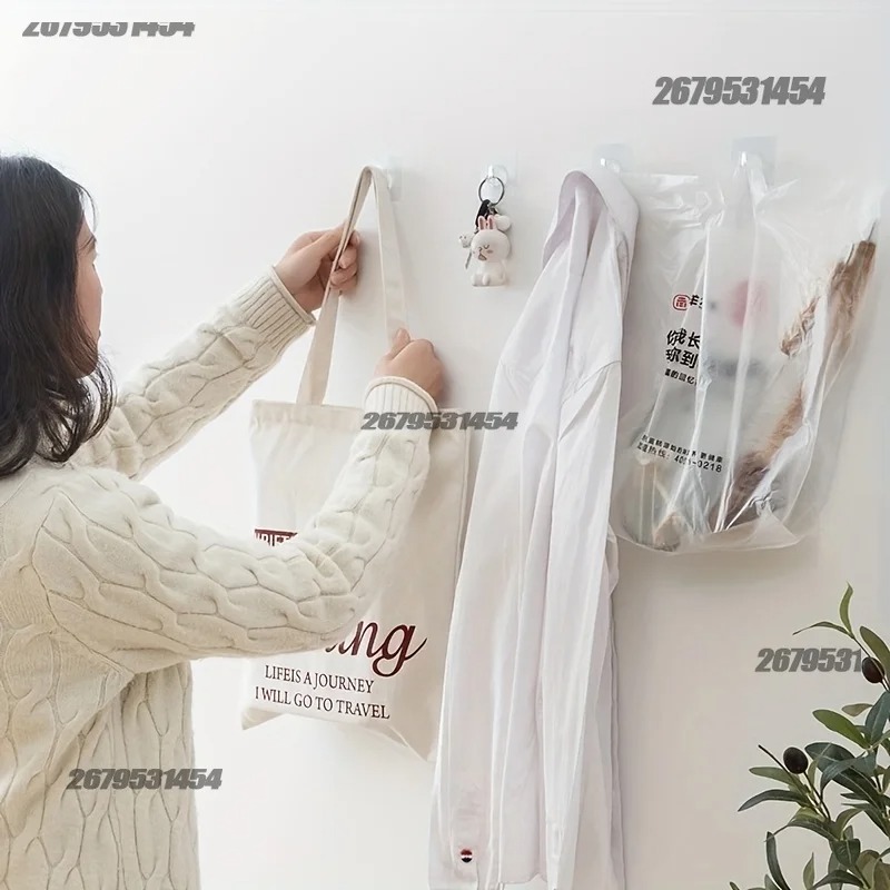 AliExpress Self-Adhesive Transparent Wall Hooks, view 4