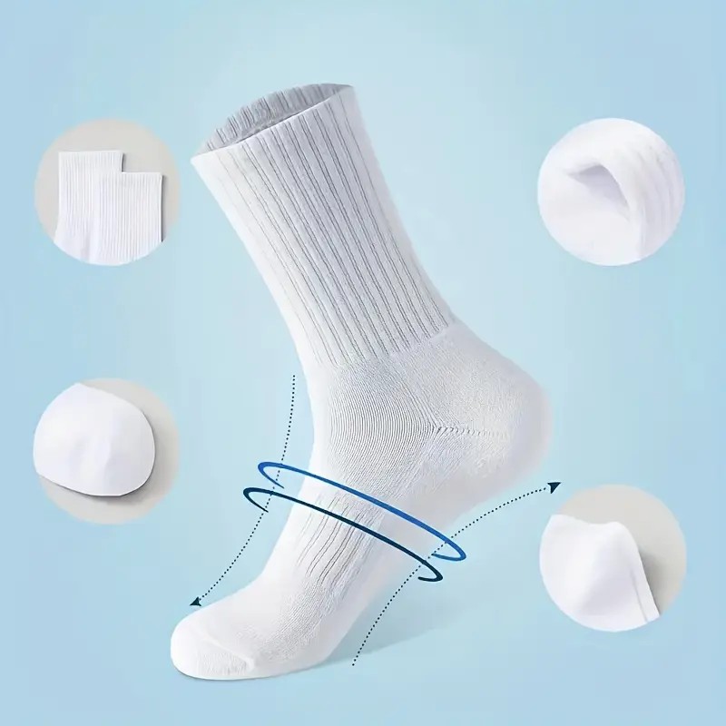 AliExpress Solid Color Round Neck Sports Socks, view 3