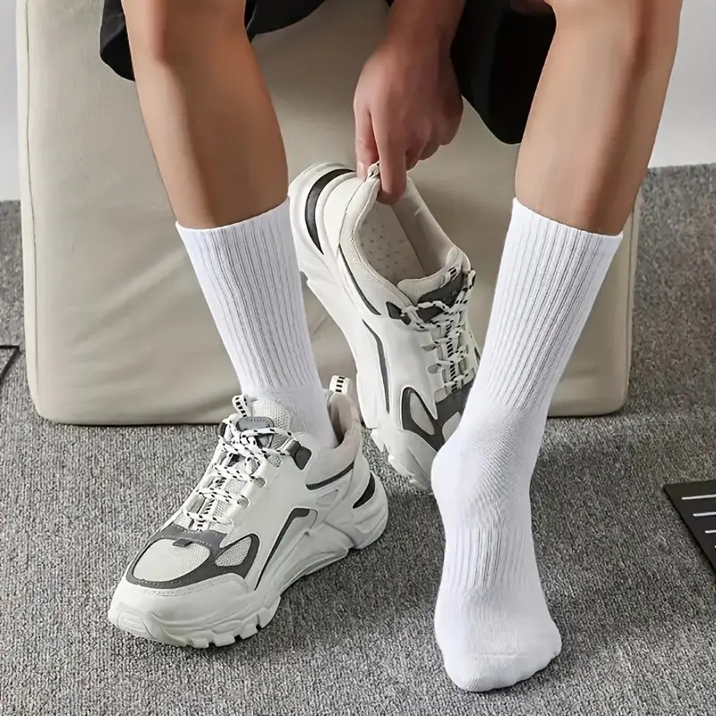 AliExpress Solid Color Round Neck Sports Socks, view 4