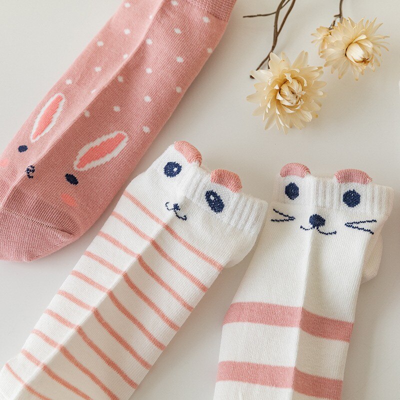 AliExpress 5/10/20 Pairs Women's Short Tube Socks Pink Cat Thin Four Seasons Cute Boat Sockslow Top Ins Trendy Socks, view 5