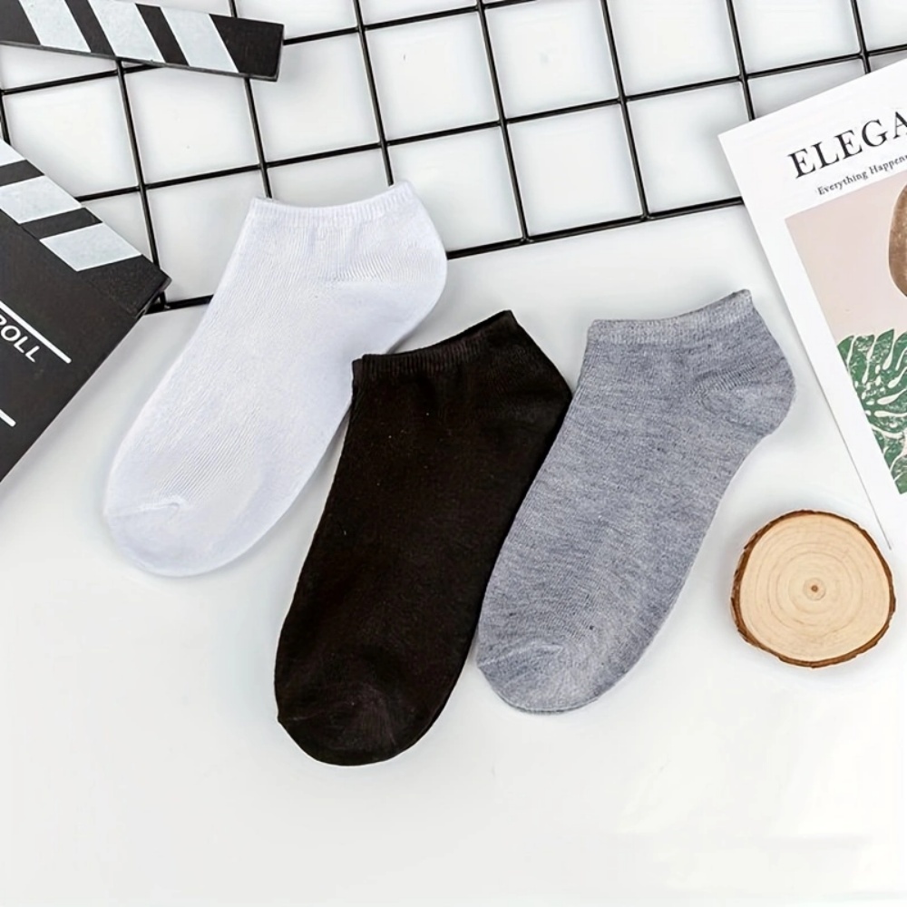 AliExpress 5/10-Pack Unisex Comfort-Fit Ankle Socks for All, Breathable & Lightweight - Ideal for Sports & Daily Wear, view 3