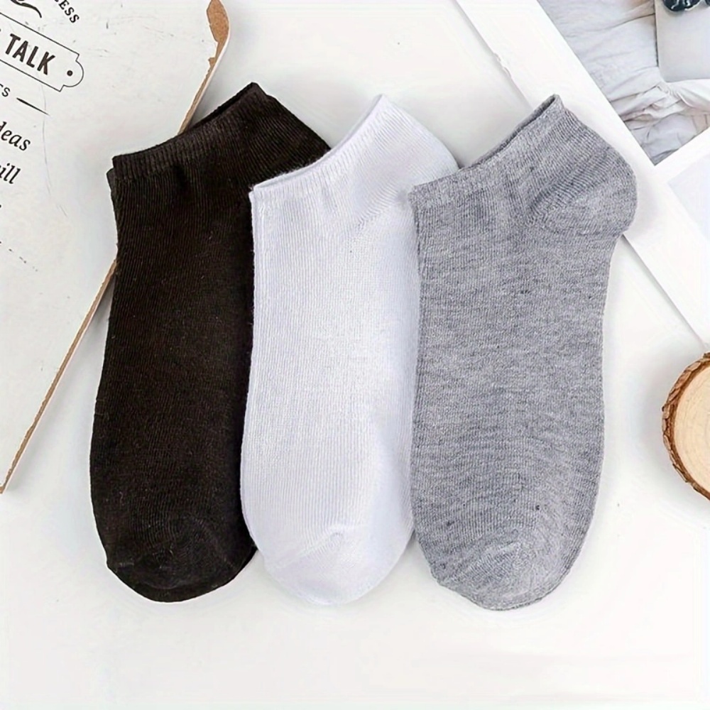 AliExpress 5/10-Pack Unisex Comfort-Fit Ankle Socks for All, Breathable & Lightweight - Ideal for Sports & Daily Wear, view 4