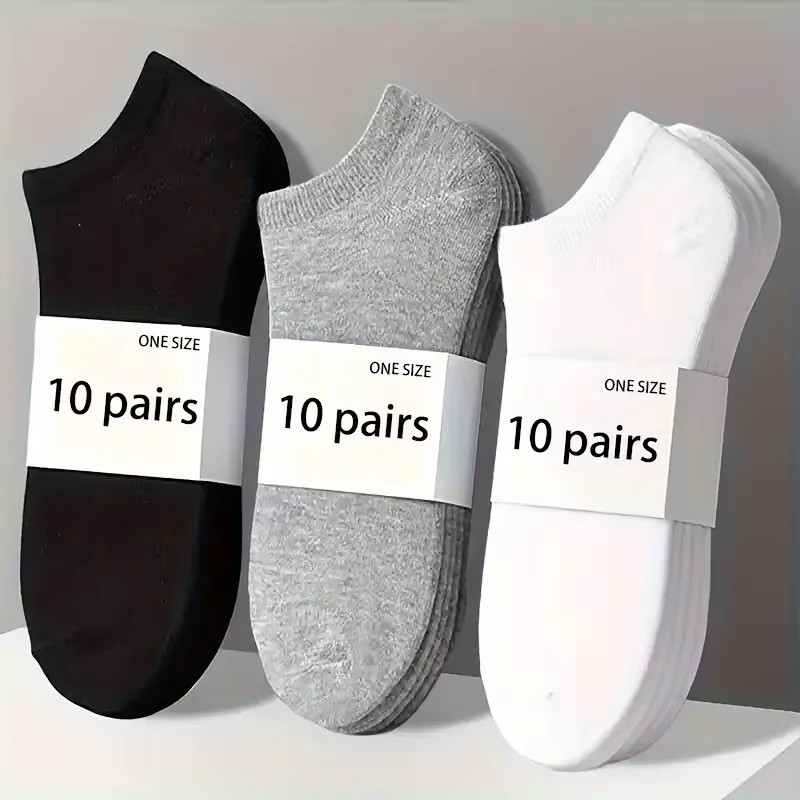 AliExpress Unisex Breathable Ankle Socks (5-Pack, 10-Pack)