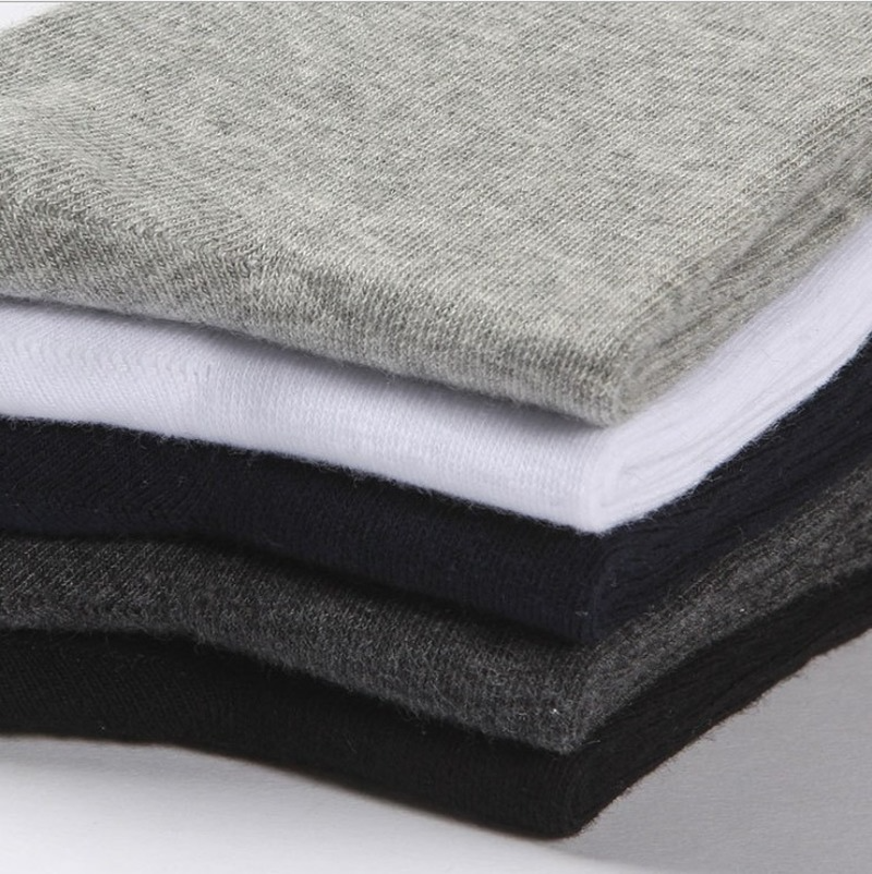 AliExpress 5/10 Pairs High Quality Men‘s Socks Cotton Casual Business Middle Black Breathable Male Crew Socks Dress Gifts Socks Size 38-44, view 3