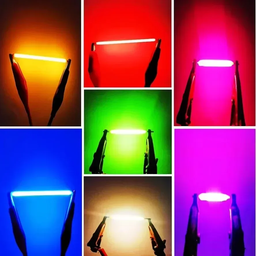 AliExpress 5~100PCS Per Box 3V 38mm LED Filament Multicolour COB Edison Bulb Lamp Incandescent Light Diodes Accessories Holiday Lighting, view 3