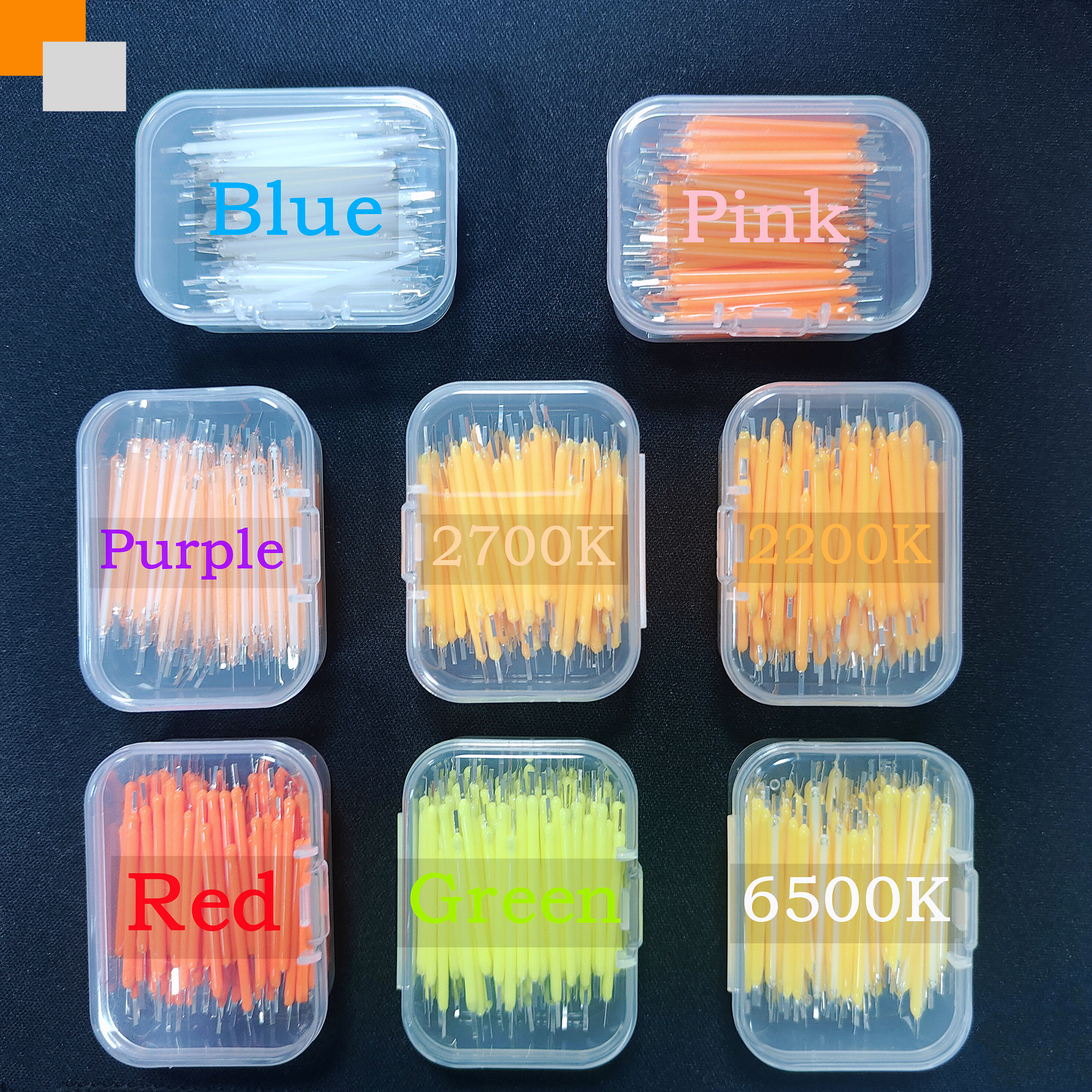AliExpress 5~100PCS Per Box 3V 38mm LED Filament Multicolour COB Edison Bulb Lamp Incandescent Light Diodes Accessories Holiday Lighting