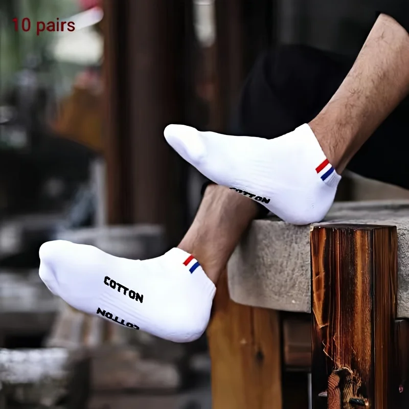 AliExpress Men's Solid Liner Anklet Socks (5 or 10 Pairs), view 4