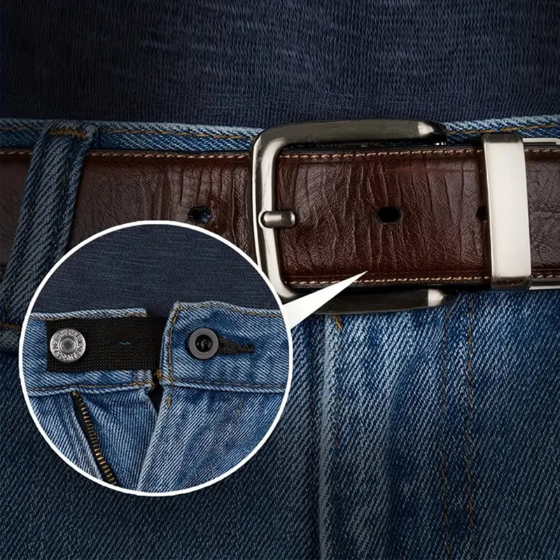 AliExpress 5/10pcs Adjustable Elastic Waist Extenders Belt Waistband Expanders For Men Women Trousers Jeans Pants Button Extenders, view 5