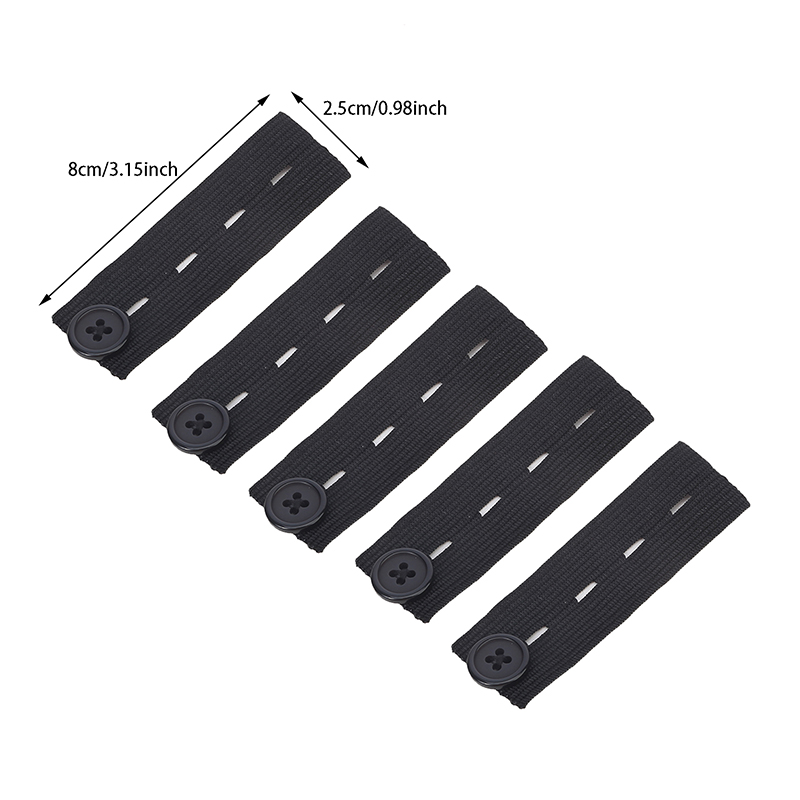 AliExpress 5/10pcs Adjustable Elastic Waist Extenders Belt Waistband Expanders For Men Women Trousers Jeans Pants Button Extenders, view 6