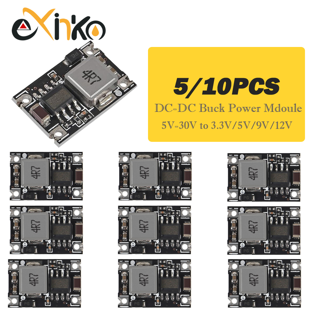 AliExpress 5/10pcs DC-DC Buck Converter Step Power Supply Module 5V-30V To 3.3V 5V 9V 12V 3A Voltage Regulator for Car Motorcycle Battery