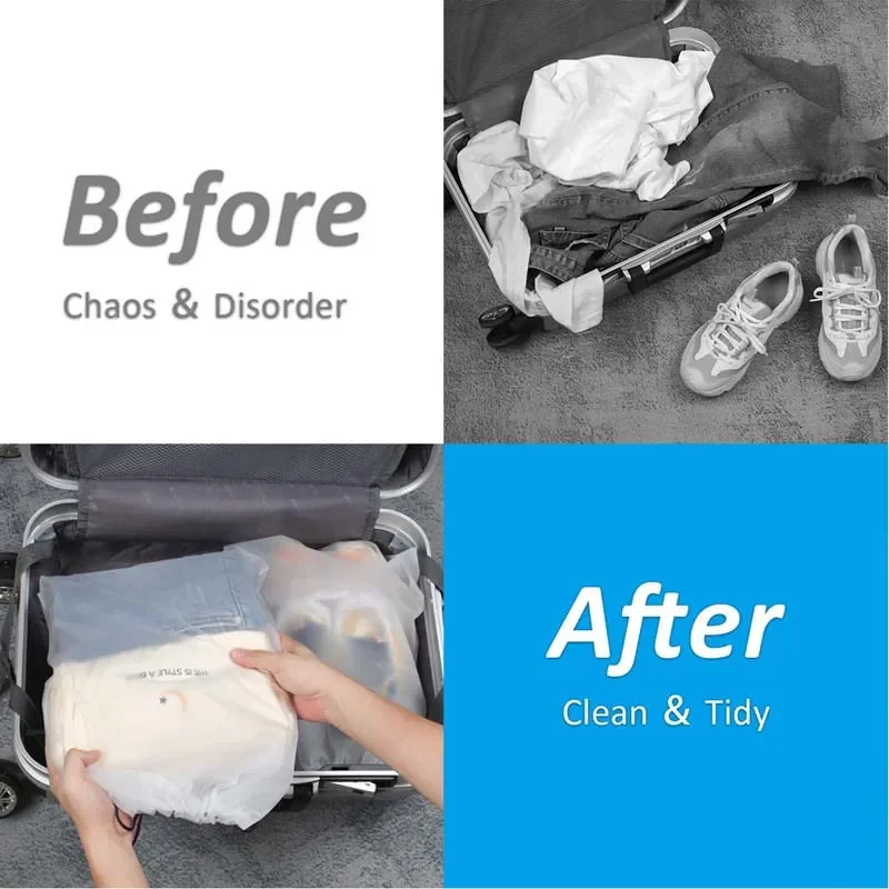 AliExpress 5-Piece Clear Drawstring Shoe Storage Bags, view 3