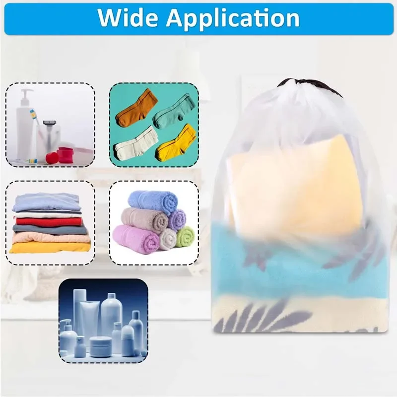 AliExpress 5-Piece Clear Drawstring Shoe Storage Bags, view 6