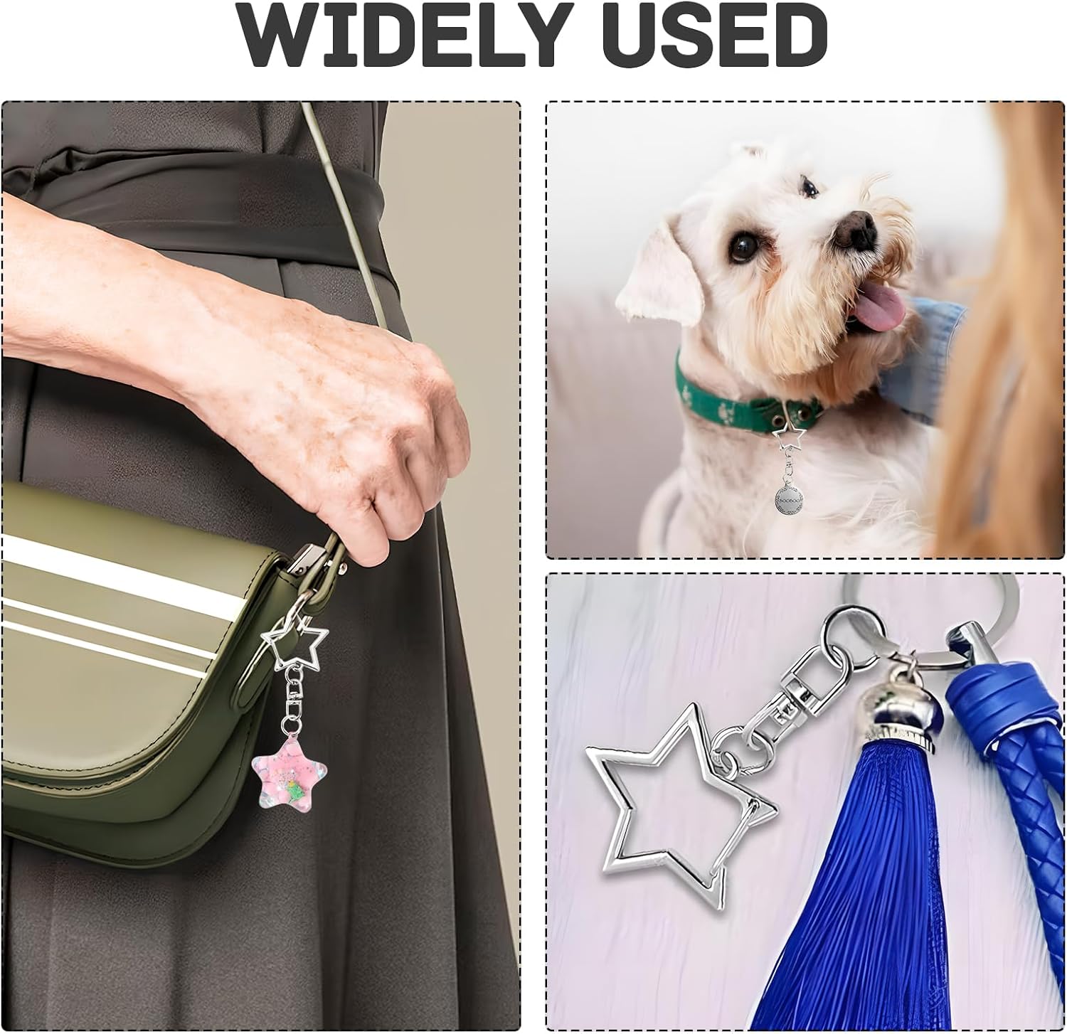 AliExpress Star-Shaped Snap Keychain Clasps with Lobster Claw, view 6