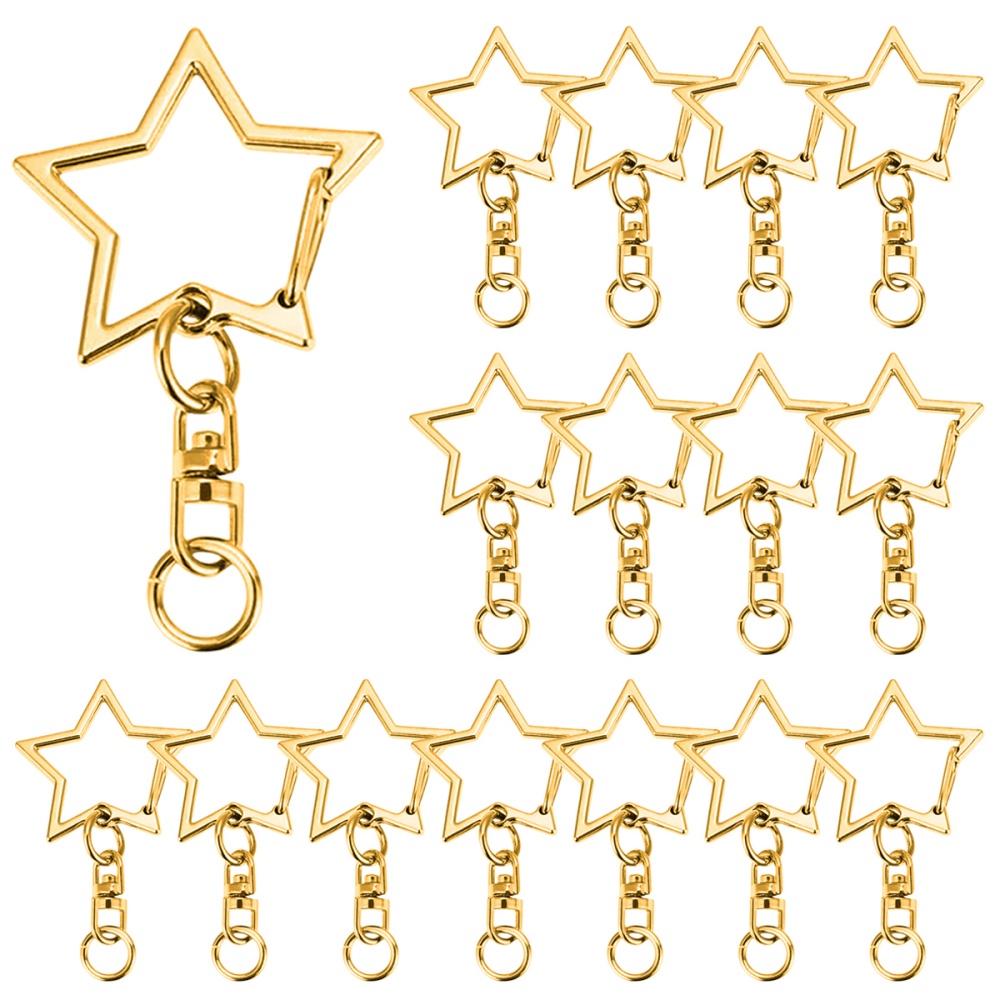 AliExpress Star Snap Keychain Clasps with Jump Rings, view 2