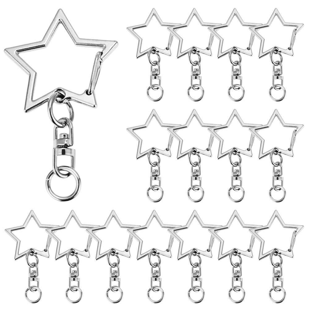 AliExpress Star Snap Keychain Clasps with Jump Rings, view 3