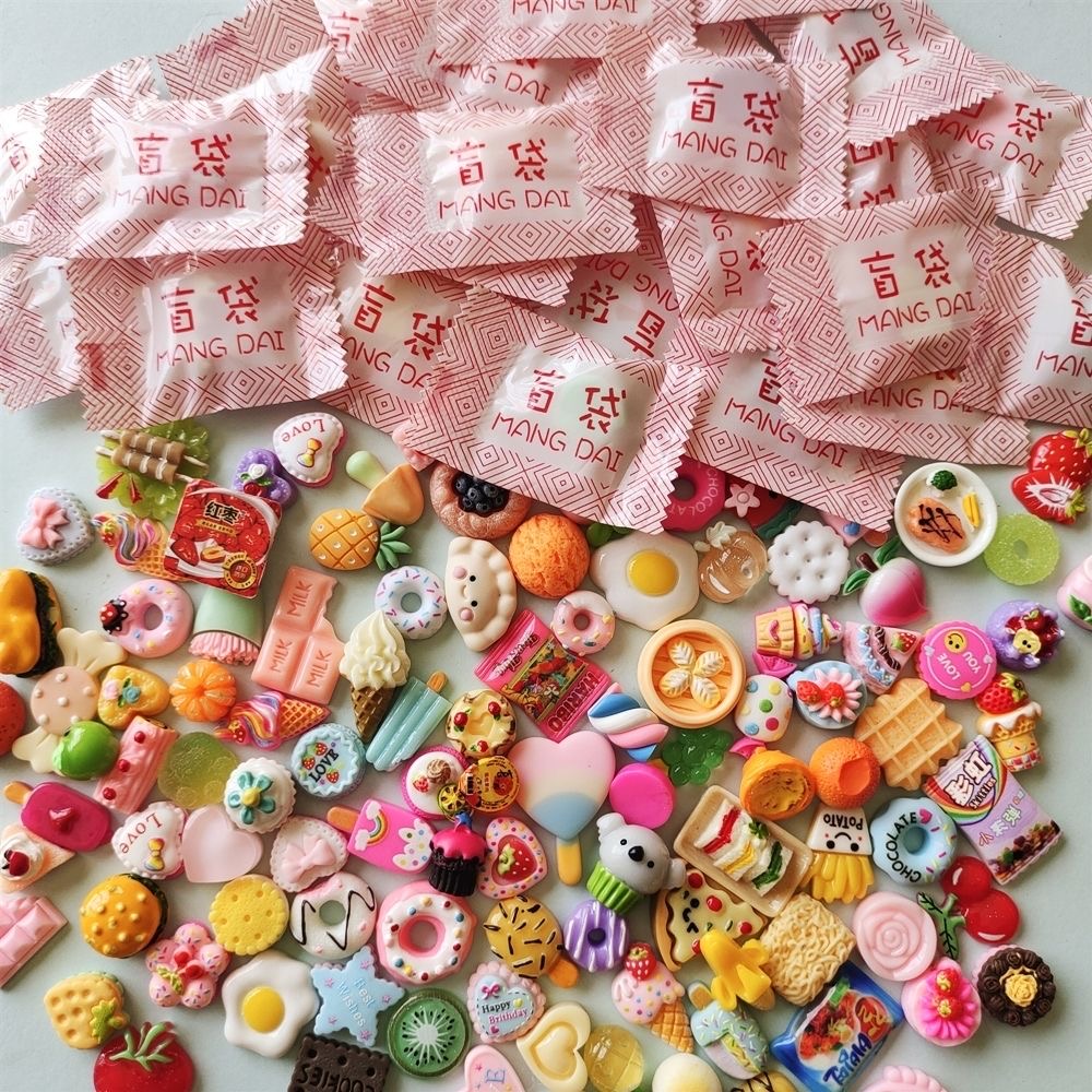 AliExpress 5/20/40pcs Mini Food Beverage Accessories Mini Blind Box House Kitchen Decoration Creative Party Blind Bag Children's Toy Gifts, view 2