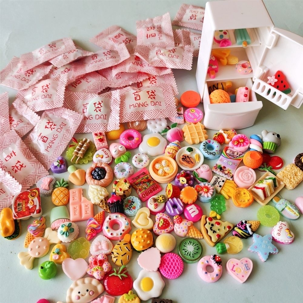 AliExpress 5/20/40pcs Mini Food Beverage Accessories Mini Blind Box House Kitchen Decoration Creative Party Blind Bag Children's Toy Gifts, view 3