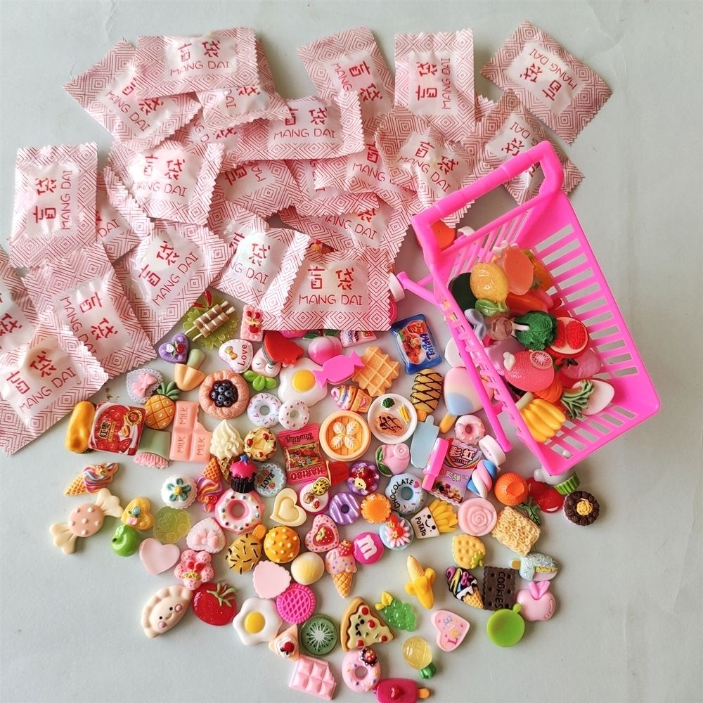 AliExpress 5/20/40pcs Mini Food Beverage Accessories Mini Blind Box House Kitchen Decoration Creative Party Blind Bag Children's Toy Gifts, view 4
