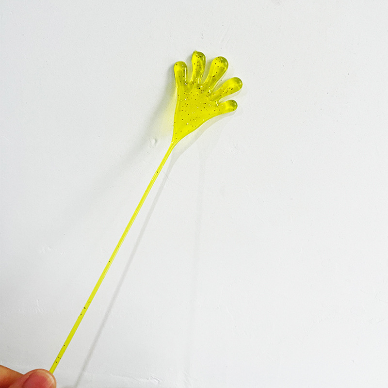 AliExpress 5-20 Pcs Funny Glitter Sticky Hands toy Palm Elastic Sticky Squishy Slap Palm Toy Novelty Gift Party Favors supplies, view 3