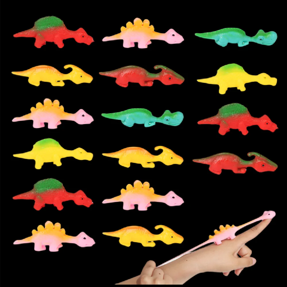 AliExpress 5-20Pcs Colorful Finger Catapult Dinosaur Games Birthday Shower Party Favor Giveaway Christmas Carnival Party Gift, view 2