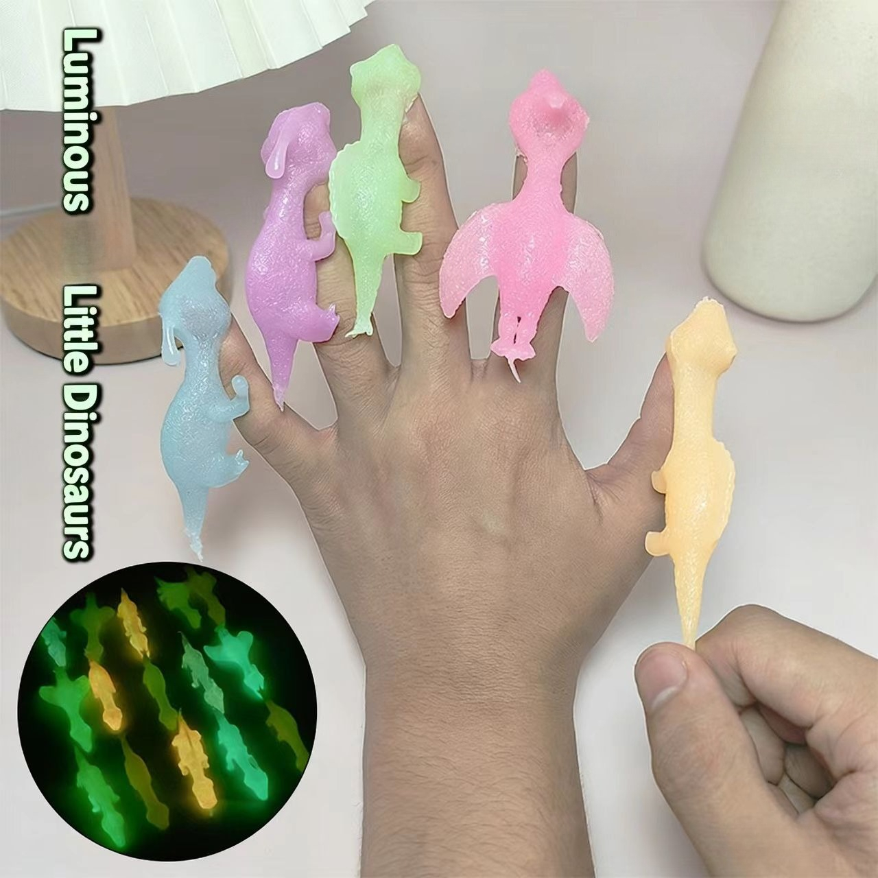 AliExpress 5-20Pcs Colorful Finger Catapult Noctilucent Dinosaur Games Birthday Shower Favor Giveaway Christmas Carnival Party Gift