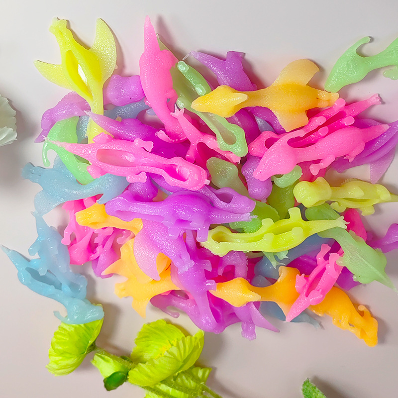 AliExpress 5-20Pcs Colorful Finger Catapult Noctilucent Dinosaur Games Birthday Shower Favor Giveaway Christmas Carnival Party Gift, view 4