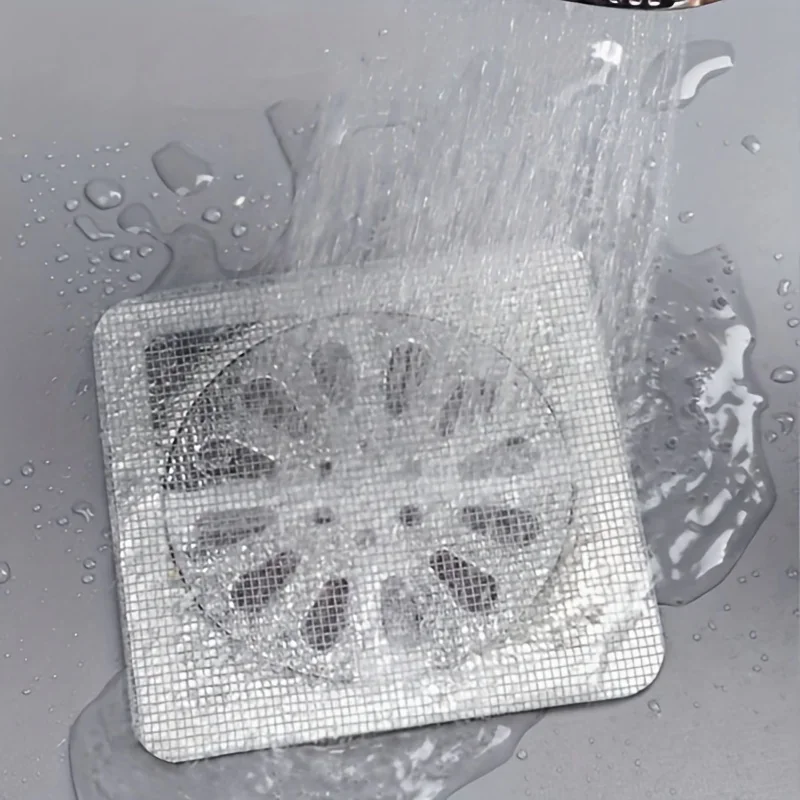 AliExpress 5-20Pcs Disposable Floor Drain Sticker Shower Drain Hair Catcher Cover Sink Strainers Hair Filters Bathtub Mesh Filter Sticker, view 2
