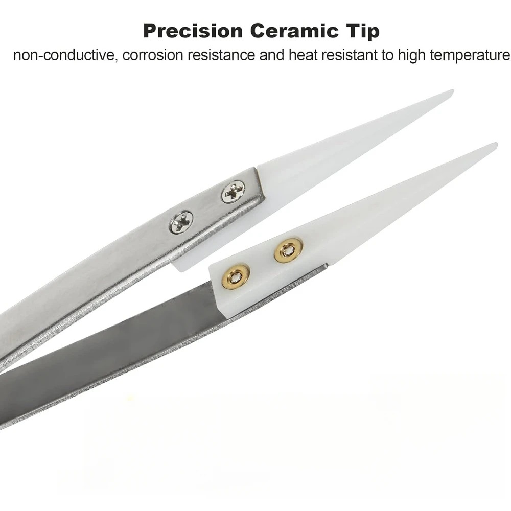 AliExpress Ceramic-Tip Anti-Static Soldering Tweezers, view 4