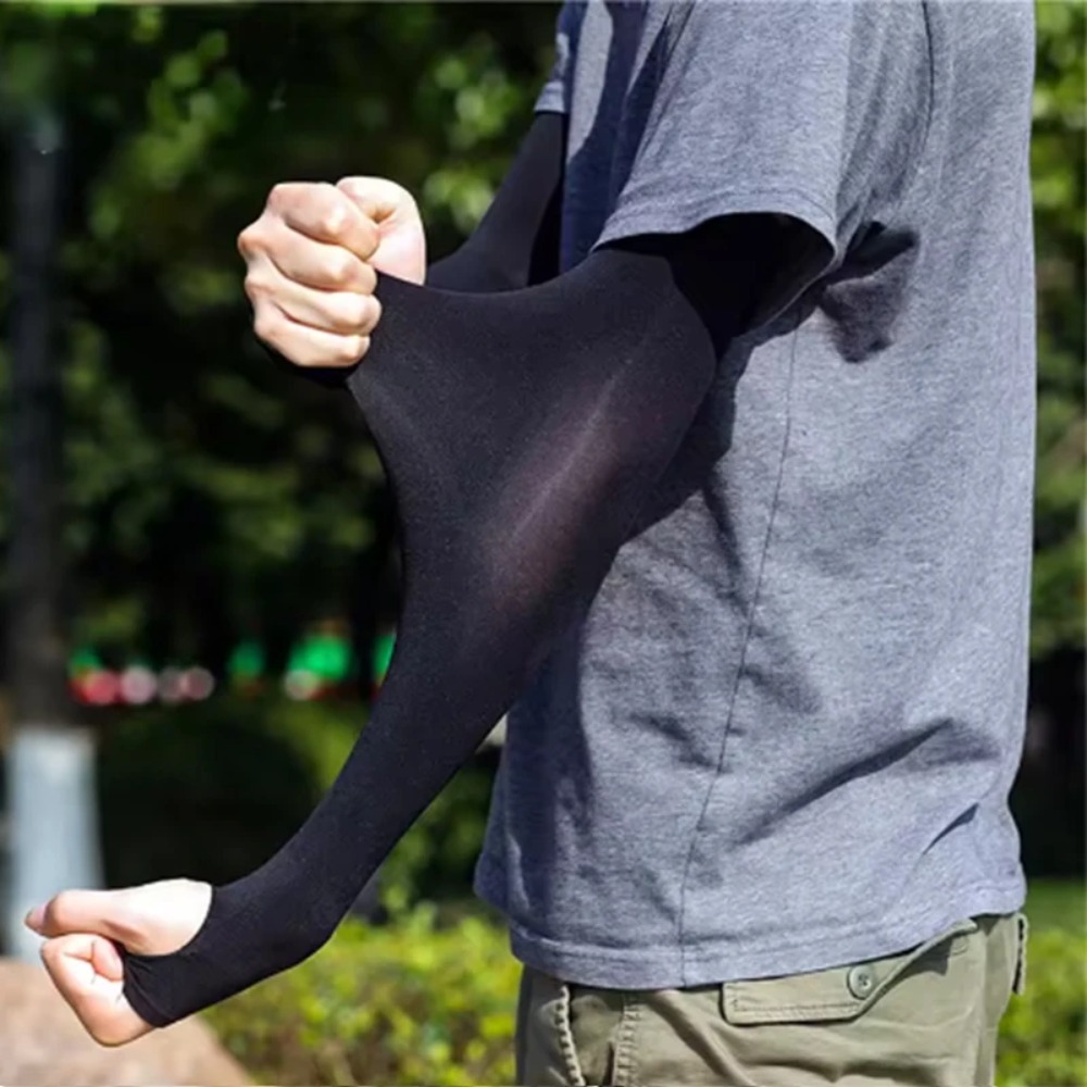 AliExpress UV Sun Protection Arm Sleeves with Fingerless Gloves, view 6