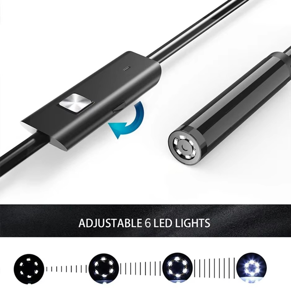 AliExpress 5.5/7.0MM Type-C Endoscope Camera with 6 Adjustable LEDs USB Android Flexible Inspection Borescope for Phone PC, view 3
