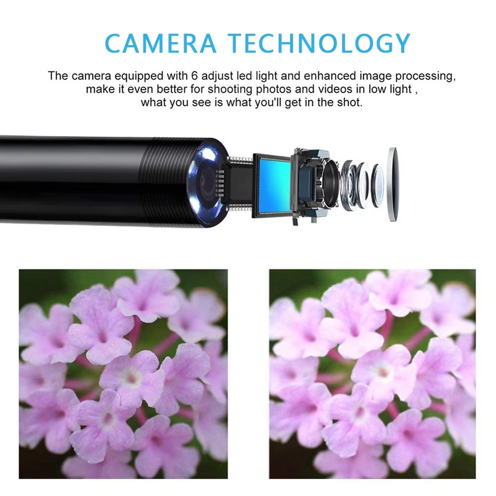 AliExpress 5.5/7.0MM Type-C Endoscope Camera with 6 Adjustable LEDs USB Android Flexible Inspection Borescope for Phone PC, view 4