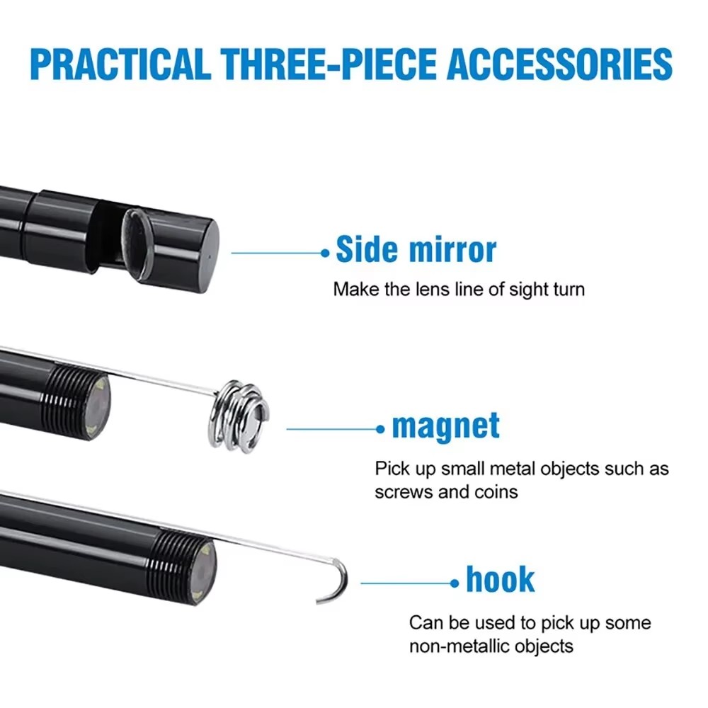 AliExpress 5.5/7.0MM Type-C Endoscope Camera with 6 Adjustable LEDs USB Android Flexible Inspection Borescope for Phone PC, view 5