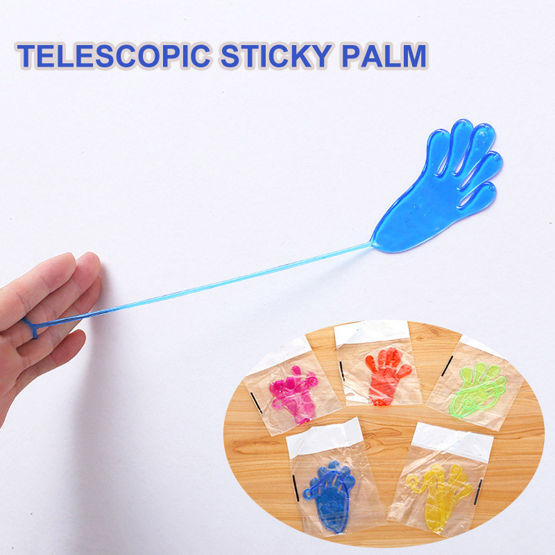 AliExpress 5-50 Pcs Funny Sticky Hands Toy Palm Elastic Sticky Squishy Slap Palm Toy Novelty Gift Party Favors Supplies, view 4