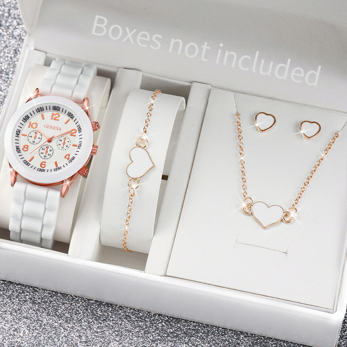 AliExpress Women's Silicone Band Quartz Watch Set, view 2