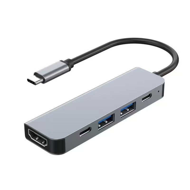 AliExpress 5-in-1 Type-C Hub & USB-C Dock - Multi-Function Adapter for Phone, PC, and Mac