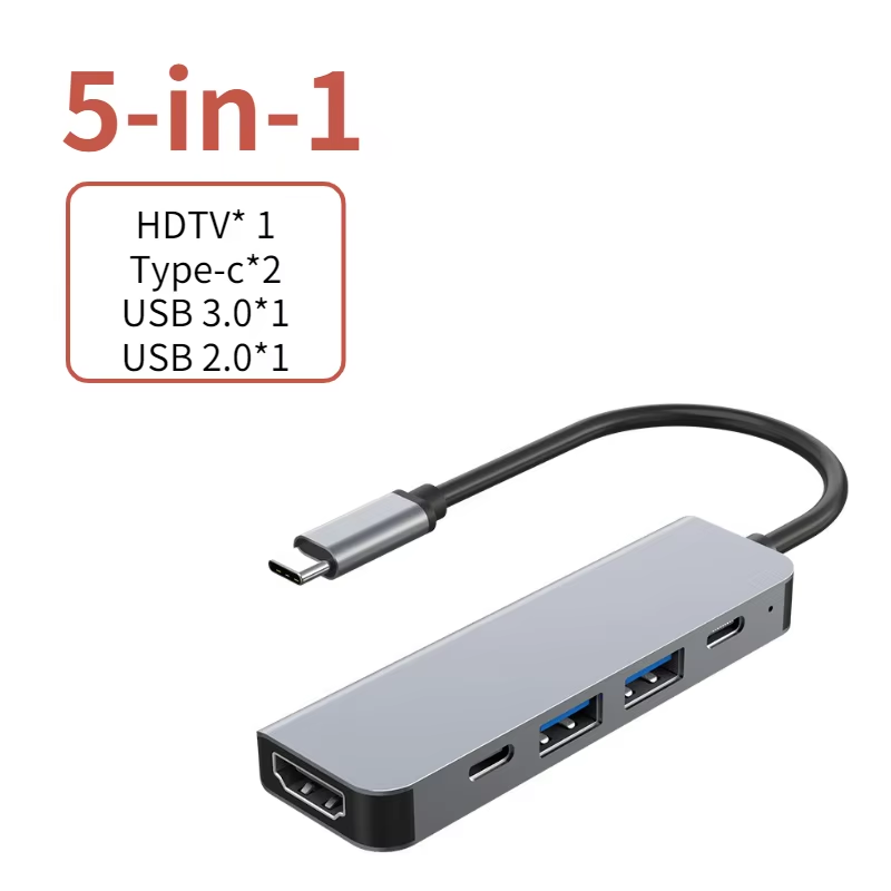AliExpress 5-in-1 Type-C Hub & USB-C Dock - Multi-Function Adapter for Phone, PC, and Mac, view 3