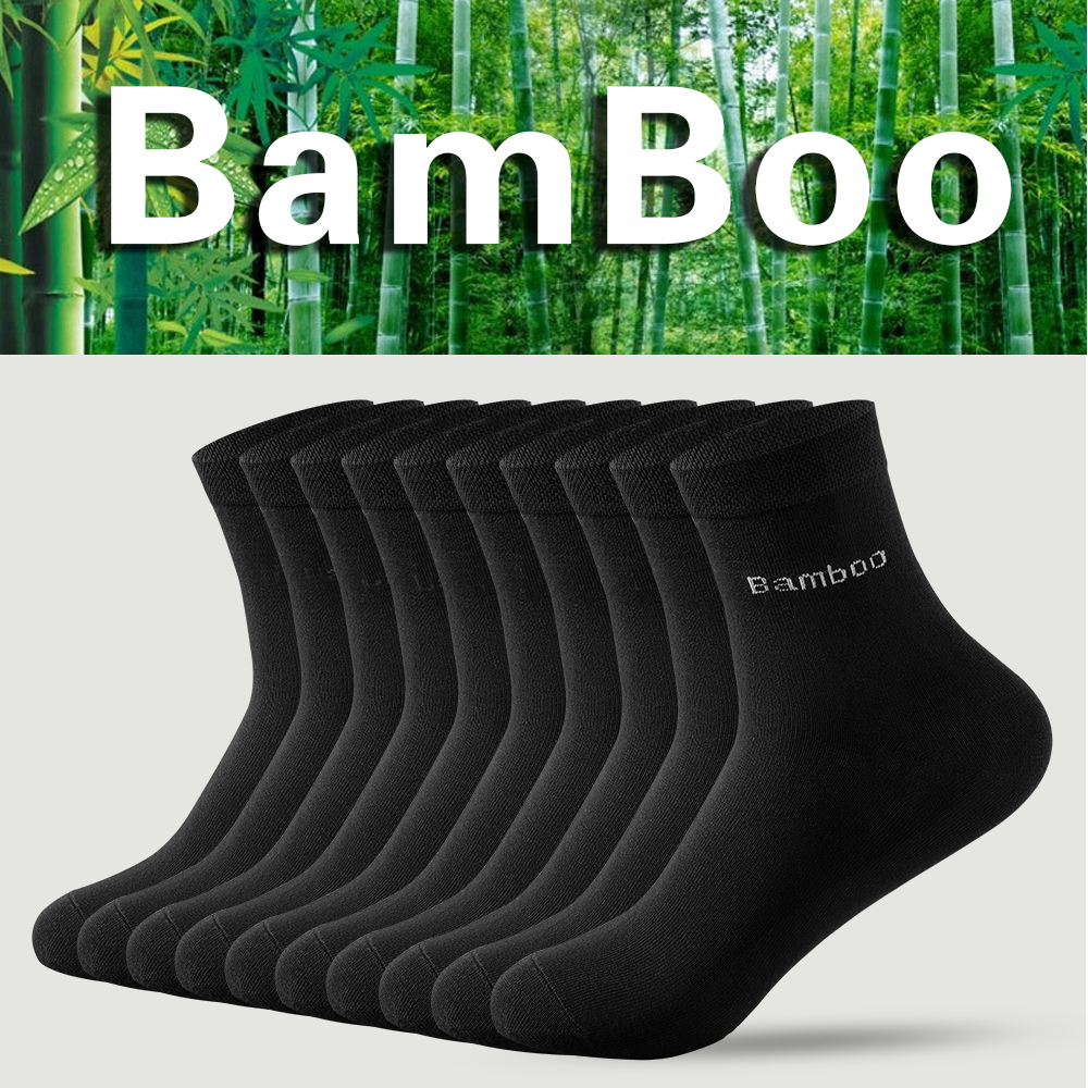AliExpress 5 Pair5High Quality Man Bamboo Socks Sweat Absorbing Deodorizing Men's Business Casual Dress Socks Men Black Long Socks Gift Sox