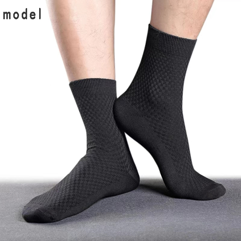 AliExpress Classic Bamboo Fiber Crew Socks for Men (5-Pair), view 4