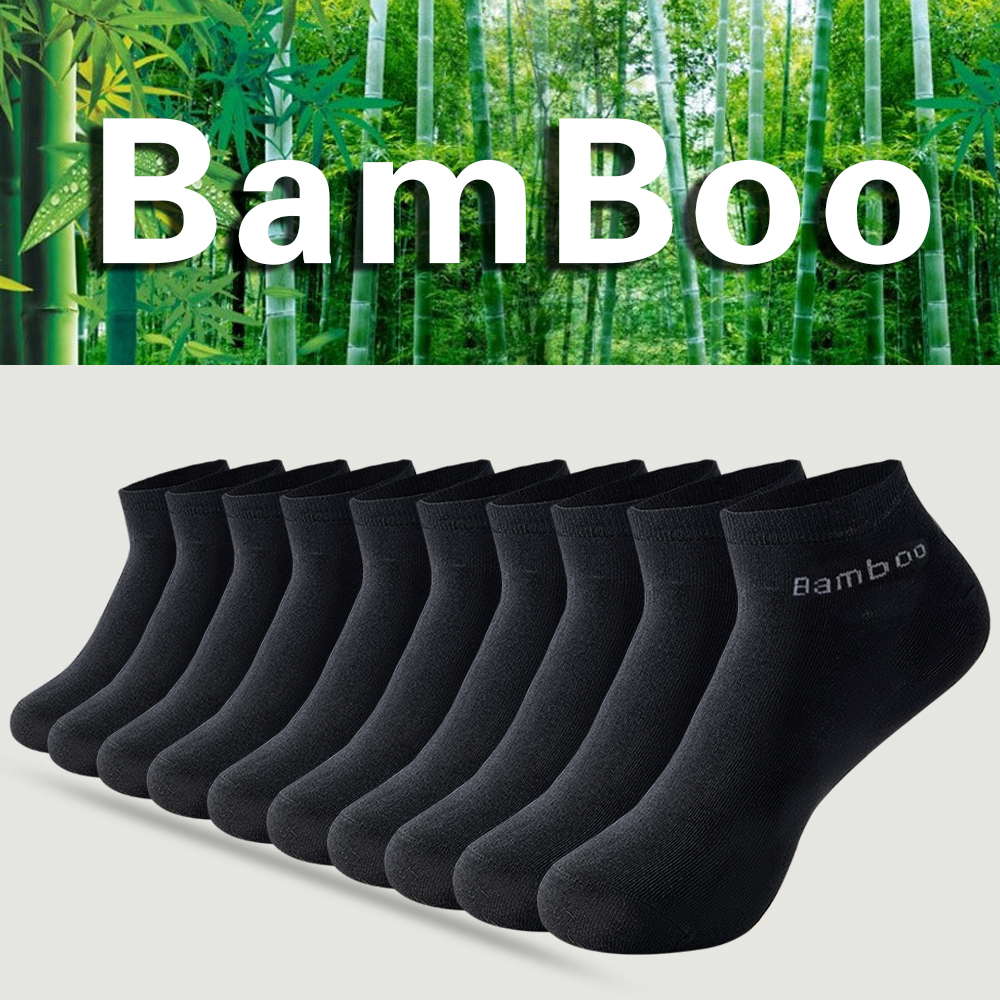 AliExpress 5 Pairs High Quality Men's Bamboo Fiber Ankle Socks Men's Business Casual Formal Socks Short Deodorizing Socks For Man's Gift, view 2
