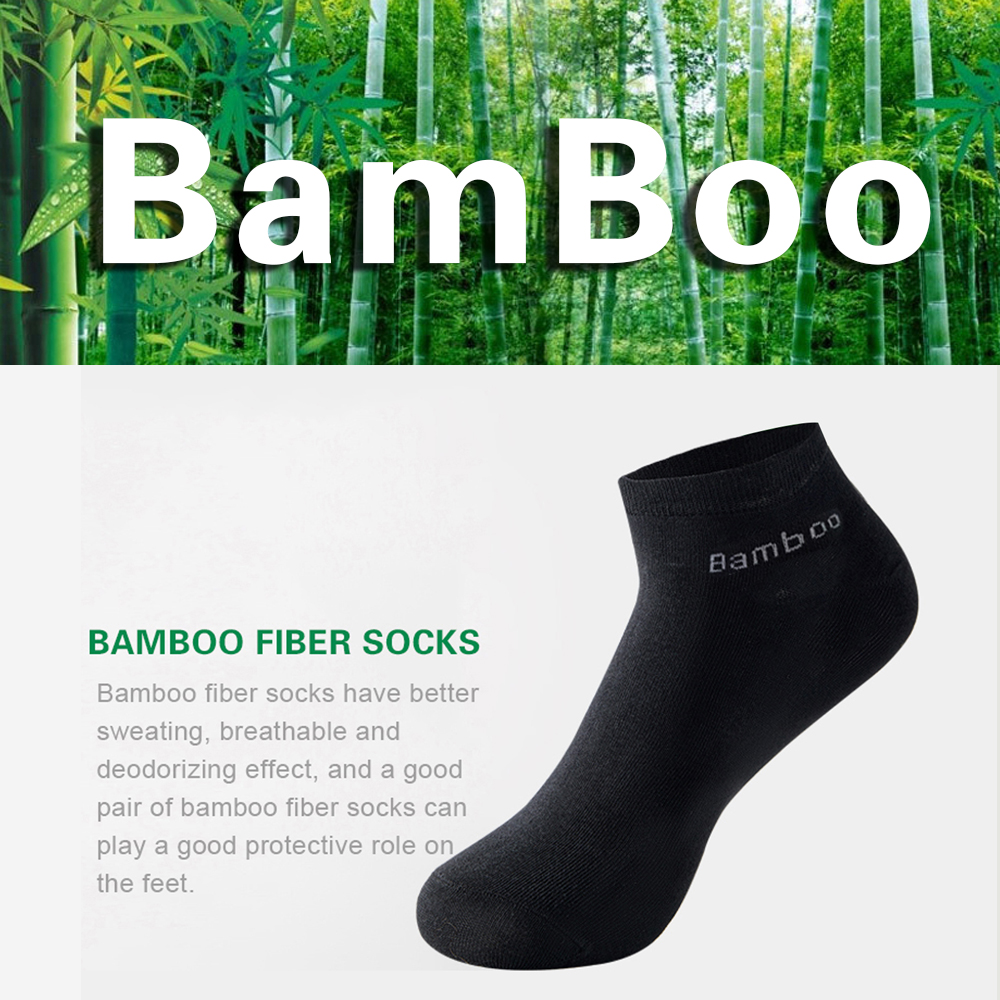 AliExpress 5 Pairs High Quality Men's Bamboo Fiber Ankle Socks Men's Business Casual Formal Socks Short Deodorizing Socks For Man's Gift, view 4