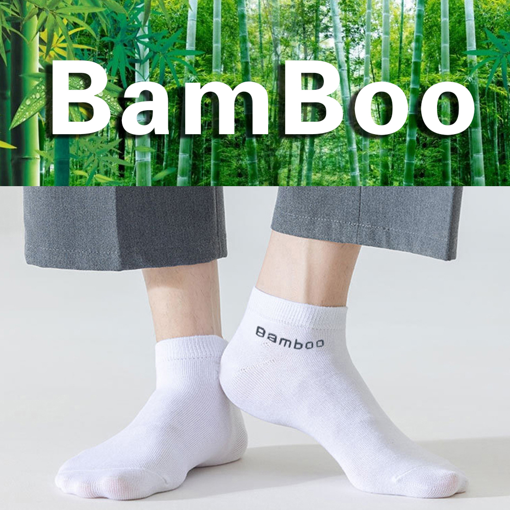 AliExpress 5 Pairs High Quality Men's Bamboo Fiber Ankle Socks Men's Business Casual Formal Socks Short Deodorizing Socks For Man's Gift, view 6