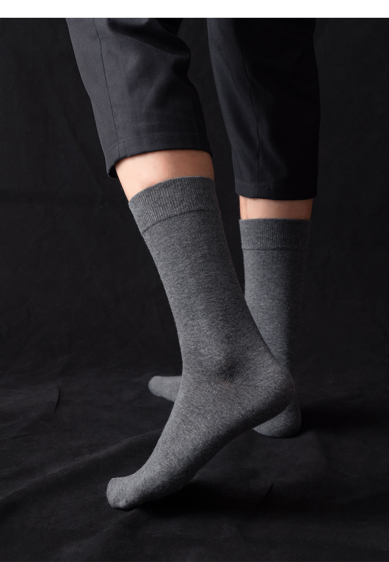 AliExpress 5 Pairs High Quality Spring Autumn Men's Cotton Socks Size38-45 Long Socks For Men Dress Socks Male Gifts Business Casual Sox, view 6